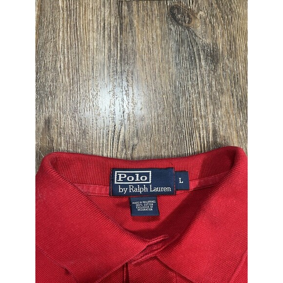 Ralph Lauren Men's Big Pony Polo Shirt Short Sleeve Red Size Large Embroidered - Picture 4 of 7